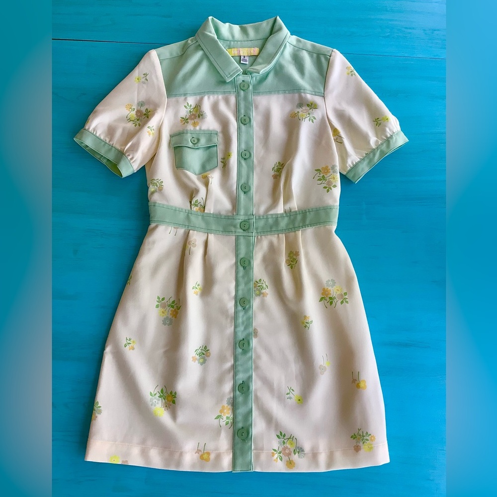 Urban Outfitters Carla Collared Floral Mini Dress